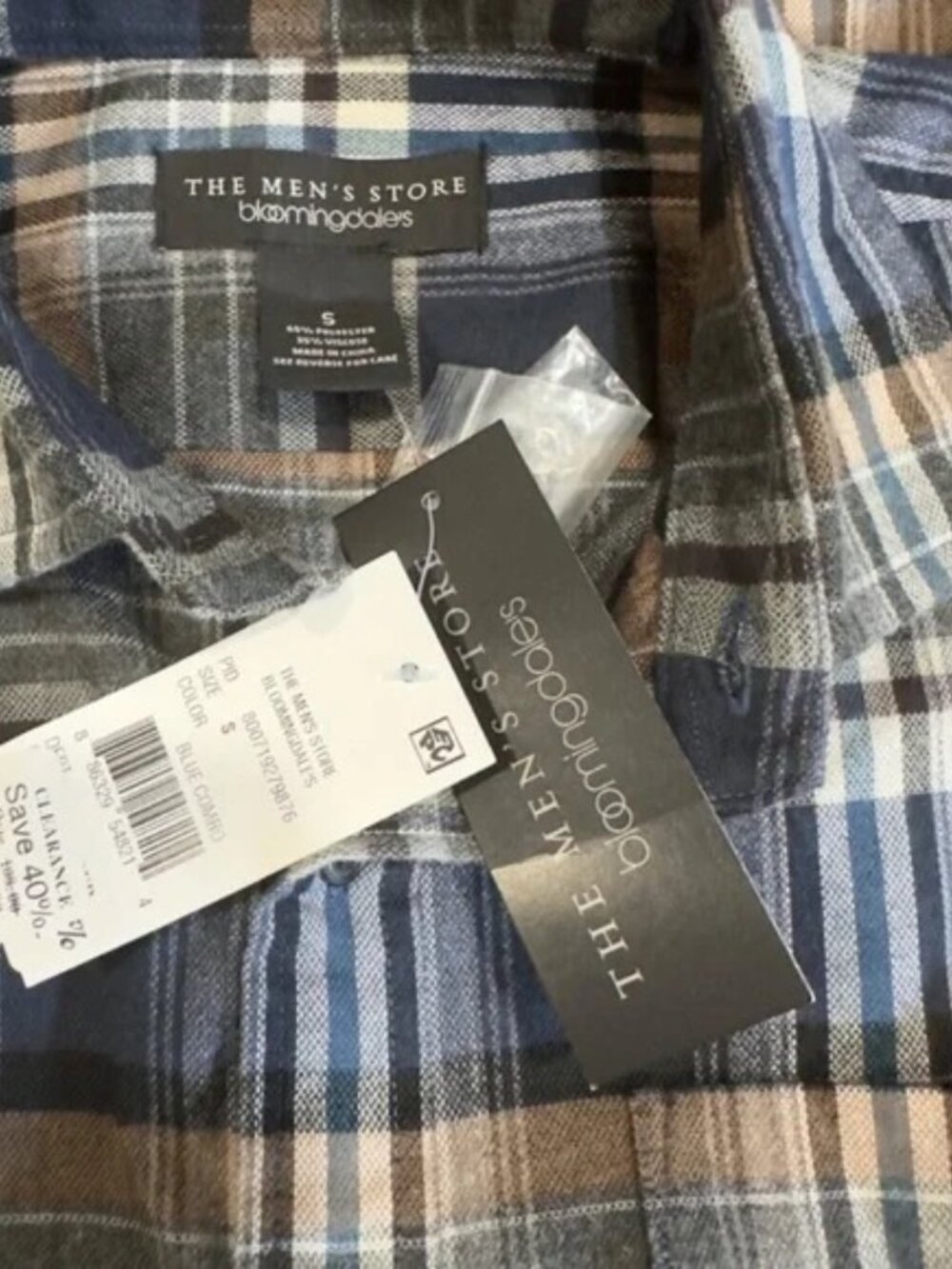 Bloomingdale's Men's Long Sleeve Button Checkered Flannel Shirts Multi Sizes - Picture 8 of 10
